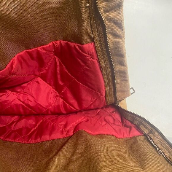 CARHARTT MEN’s Insulated Bib Overalls Size 52 Inseam 30” Tan - Picture 10 of 14